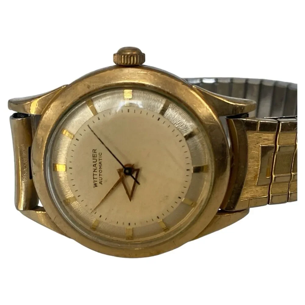 Vintage 1960’s Wittnauer 10kt GF Automatic Men's Wristwatch Running Strong
